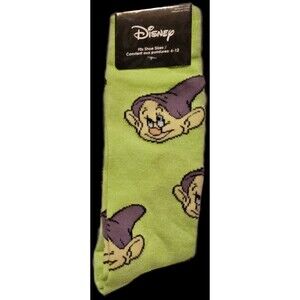 SNOW WHITE'S "DOPEY" ~  CREW SOCKS ~ SHOE SIZE 6-12 ~ New Disney